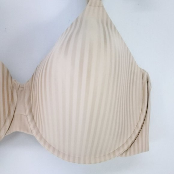 Playtex Perfectly Smooth Full Figure Underwire Bra Size 44DD Nude Stripe - Picture 5 of 6